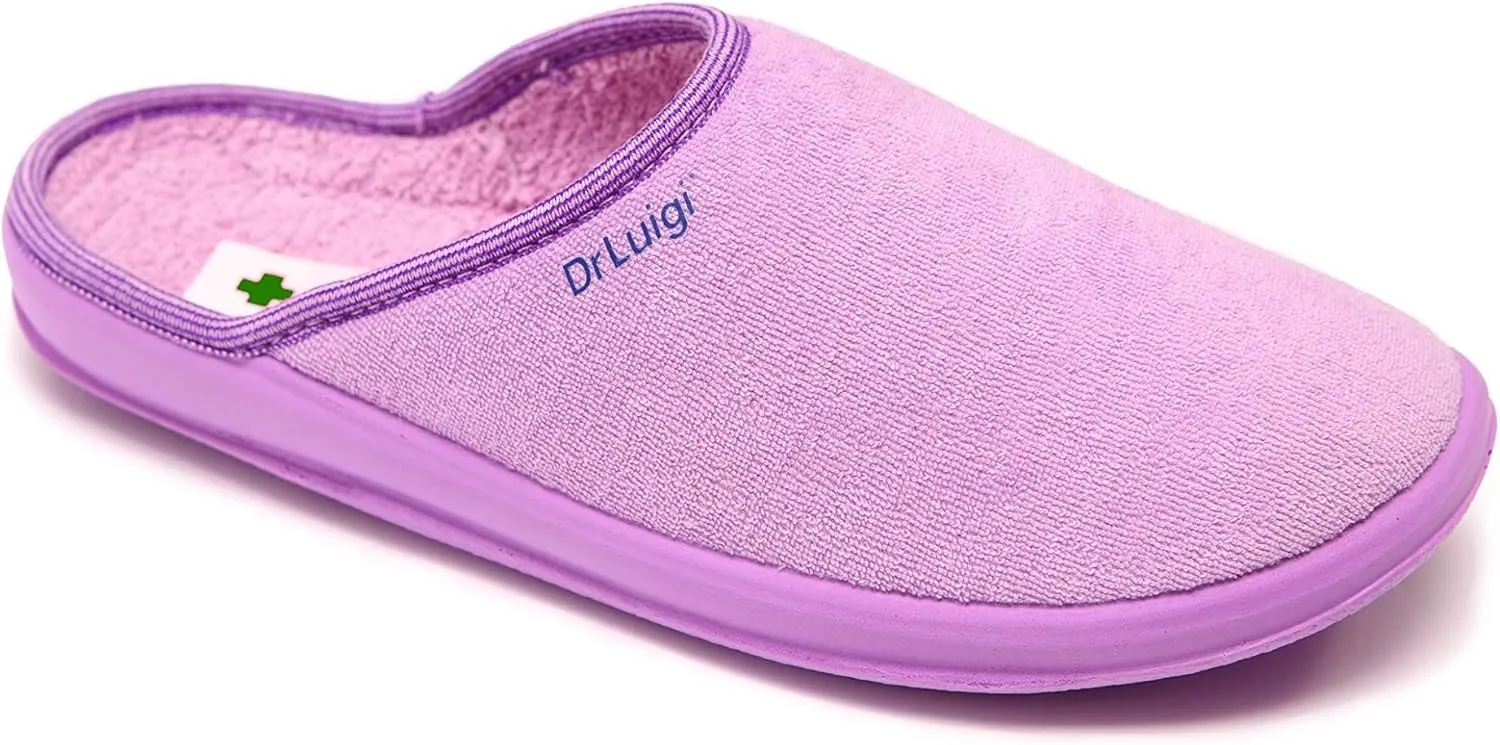 Medical Slippers for Women - Memory Foam Shoes Indoor Outdoor Italian Cotton - Made in EU - Relieves Pressure, Improves Peripheral Blood Circulation