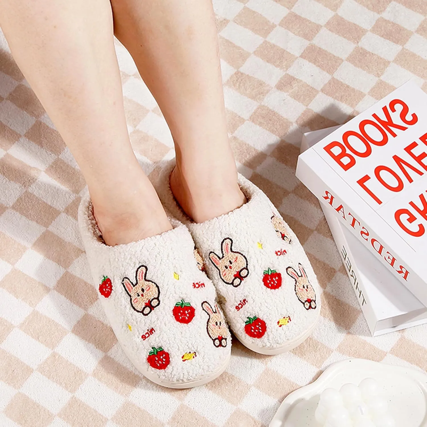 Meet Me at Midnight Slippers for Women Men Ladies Men's Comfortable Plush Home Slippers Slip On Non-slip Slippers