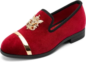 Meijiana Boy's Loafers Slip-On Dress Shoes Dress Formal Tuxedo Shoes