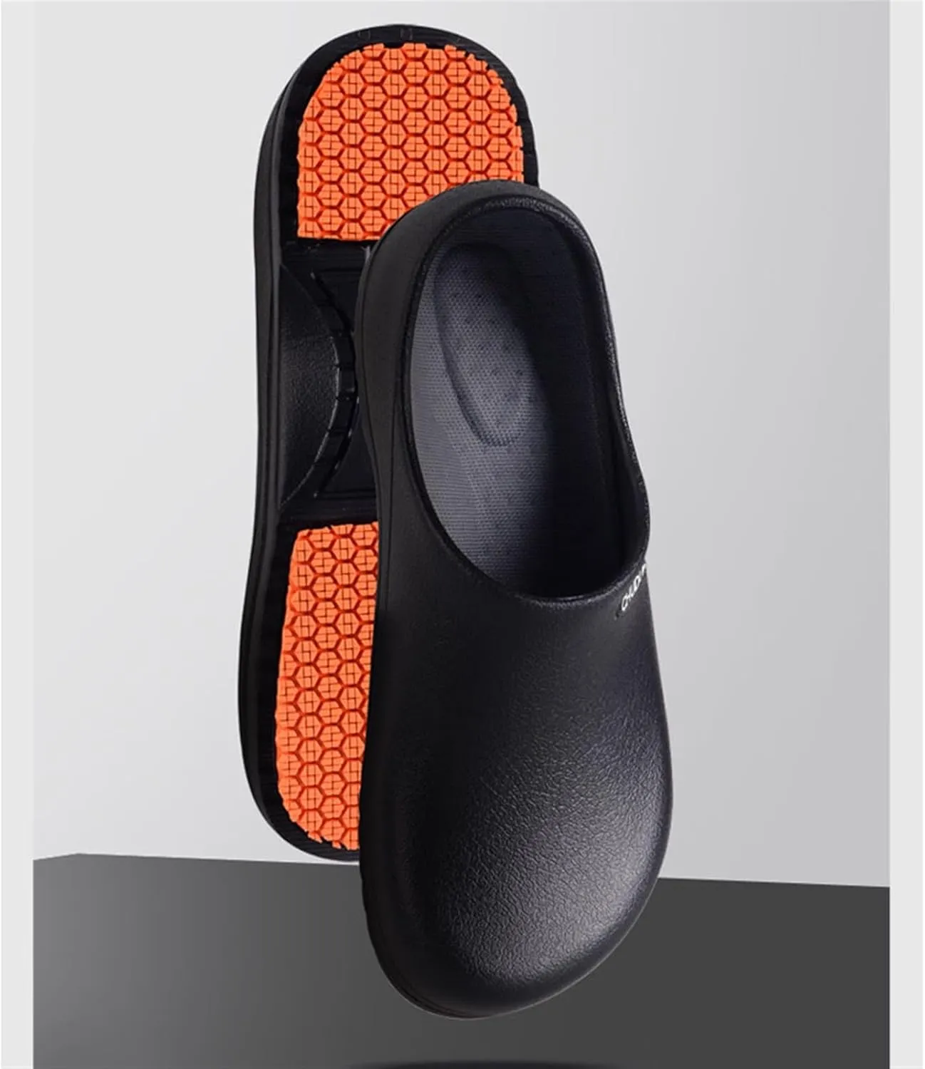 Men Chef Shoes Professional, Mens Non Slip Oil Proof Water Resistant Slip-On Chef Shoes, Wide Arch Suppor, Lightweight Comfort Breathable Garden Work Clog, for Kitchen, Office, Seaside