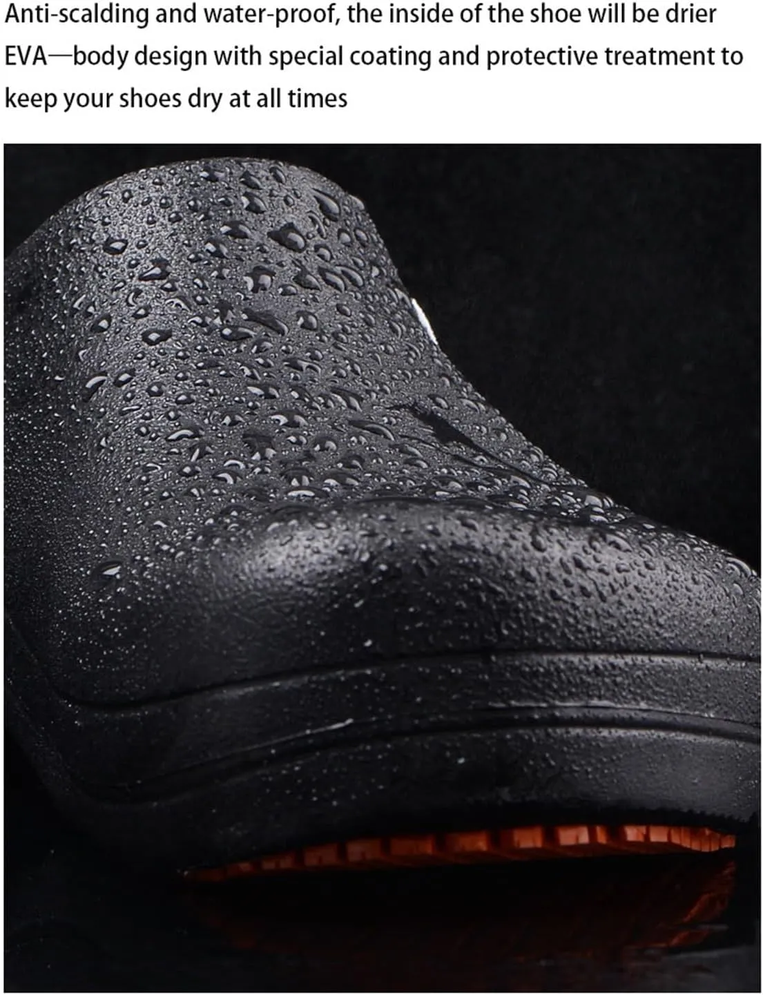 Men Chef Shoes Professional, Mens Non Slip Oil Proof Water Resistant Slip-On Chef Shoes, Wide Arch Suppor, Lightweight Comfort Breathable Garden Work Clog, for Kitchen, Office, Seaside