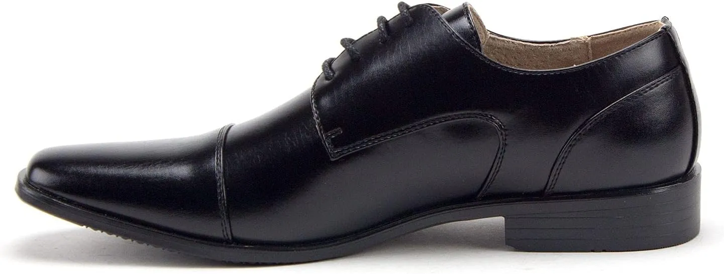 Men's 37686 Cap Toe Hand Burnished Lace Up Dress Shoes Oxfords
