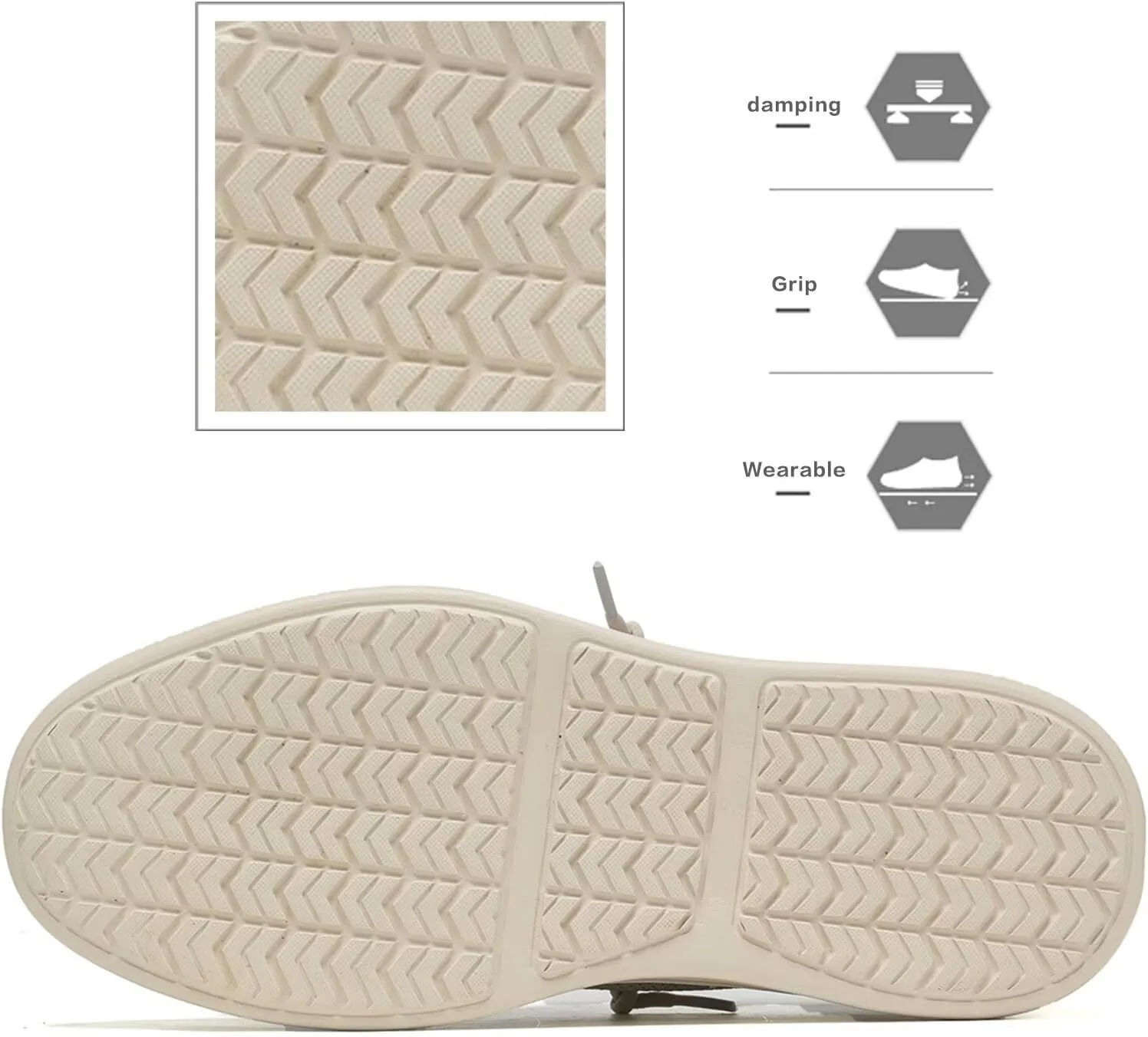 Men's Arch Support Casual Slip-on Shoes Loafers for Men Non Slip Comfortable Shoes