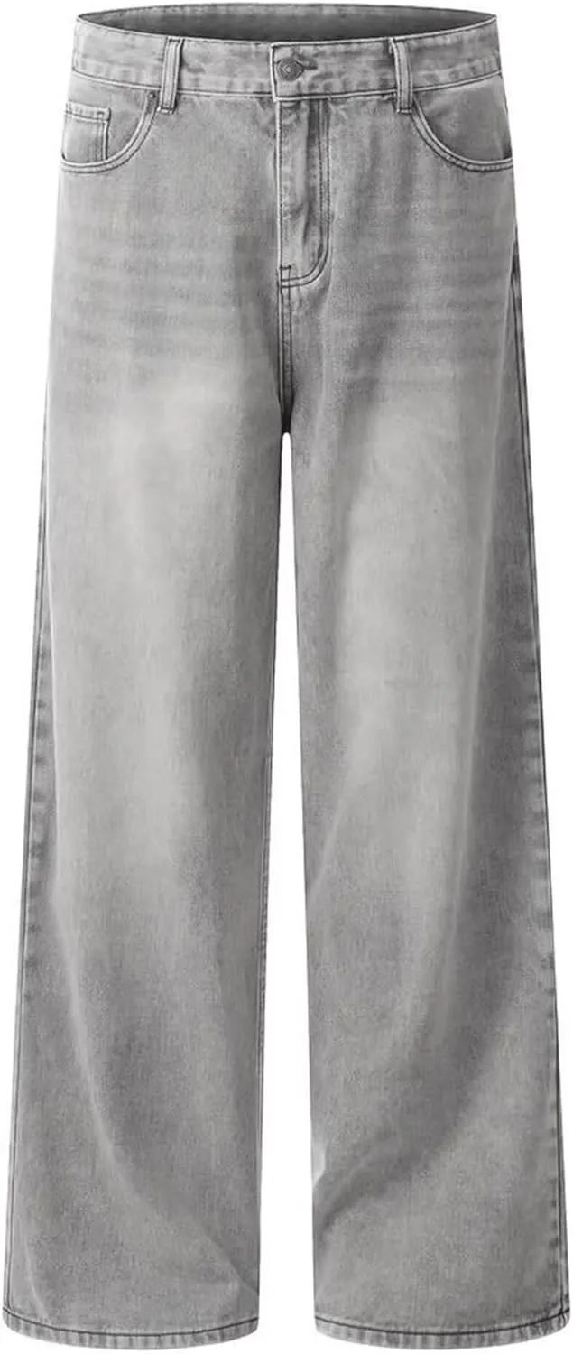 Men's Baggy Jeans Y2k Hip Hop Skater Jeans Loose fit Skateboard Pants Wide Leg Harajuku Pants