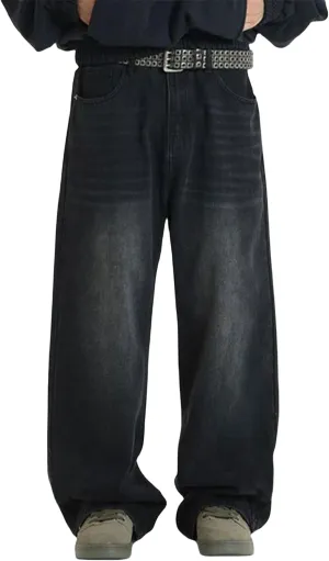 Men's Baggy Jeans Y2k Hip Hop Skater Jeans Loose fit Skateboard Pants Wide Leg Harajuku Pants