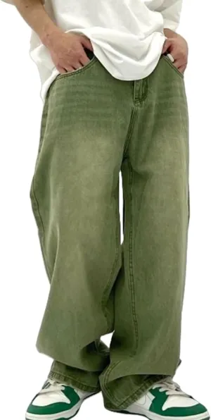 Men's Baggy Jeans Y2k Hip Hop Skater Jeans Loose fit Skateboard Pants Wide Leg Harajuku Pants