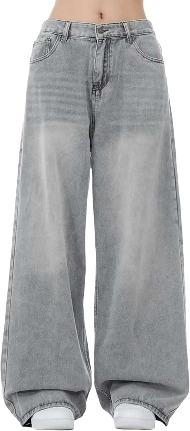Men's Baggy Jeans Y2k Hip Hop Skater Jeans Loose fit Skateboard Pants Wide Leg Harajuku Pants