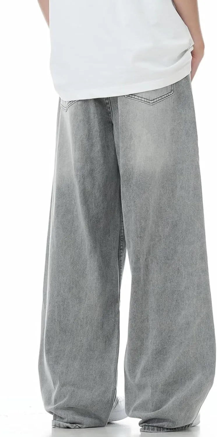 Men's Baggy Jeans Y2k Hip Hop Skater Jeans Loose fit Skateboard Pants Wide Leg Harajuku Pants