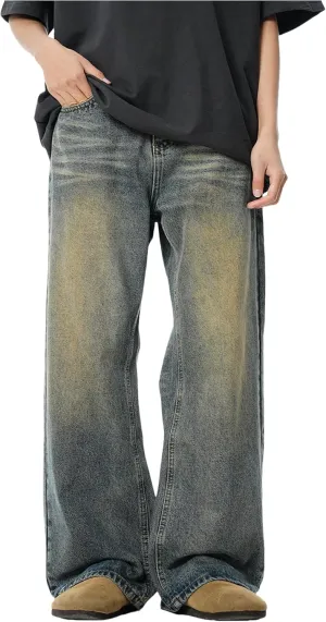 Men's Baggy Jeans Y2k Hip Hop Skater Jeans Loose fit Skateboard Pants Wide Leg Harajuku Pants