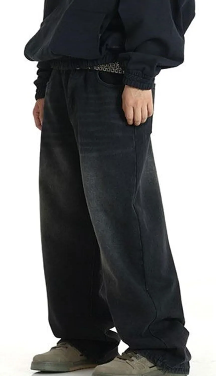 Men's Baggy Jeans Y2k Hip Hop Skater Jeans Loose fit Skateboard Pants Wide Leg Harajuku Pants