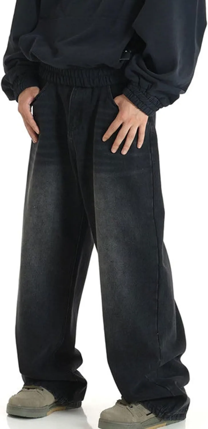 Men's Baggy Jeans Y2k Hip Hop Skater Jeans Loose fit Skateboard Pants Wide Leg Harajuku Pants