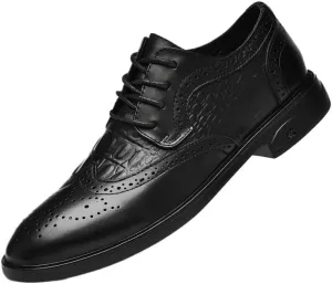 Men's Breathable Dress Shoes Fashion Business Oxford Shoes Working Office Leather Tuxedo Shoes for Men