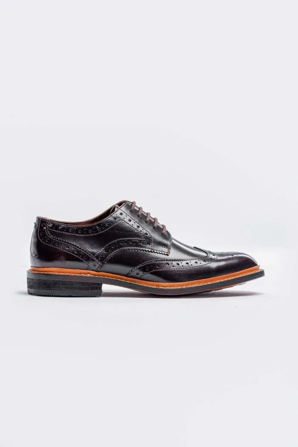 Mens Brogue Leather Dress Shoes Wingtip Lace up Formal Wedding Footwear