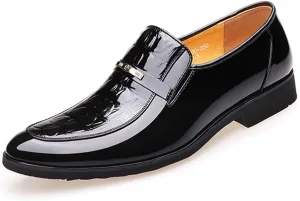 Men's Business Leather Shoes,Banquet Wedding Prom Dress Shoes British Work Office Formal Shoes,Black- 44/UK 9.5/US 10