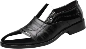 Mens Business Oxford Dress Shoes Breathable Leather Formal Office Wedding Party Rubber Sole Moccasins