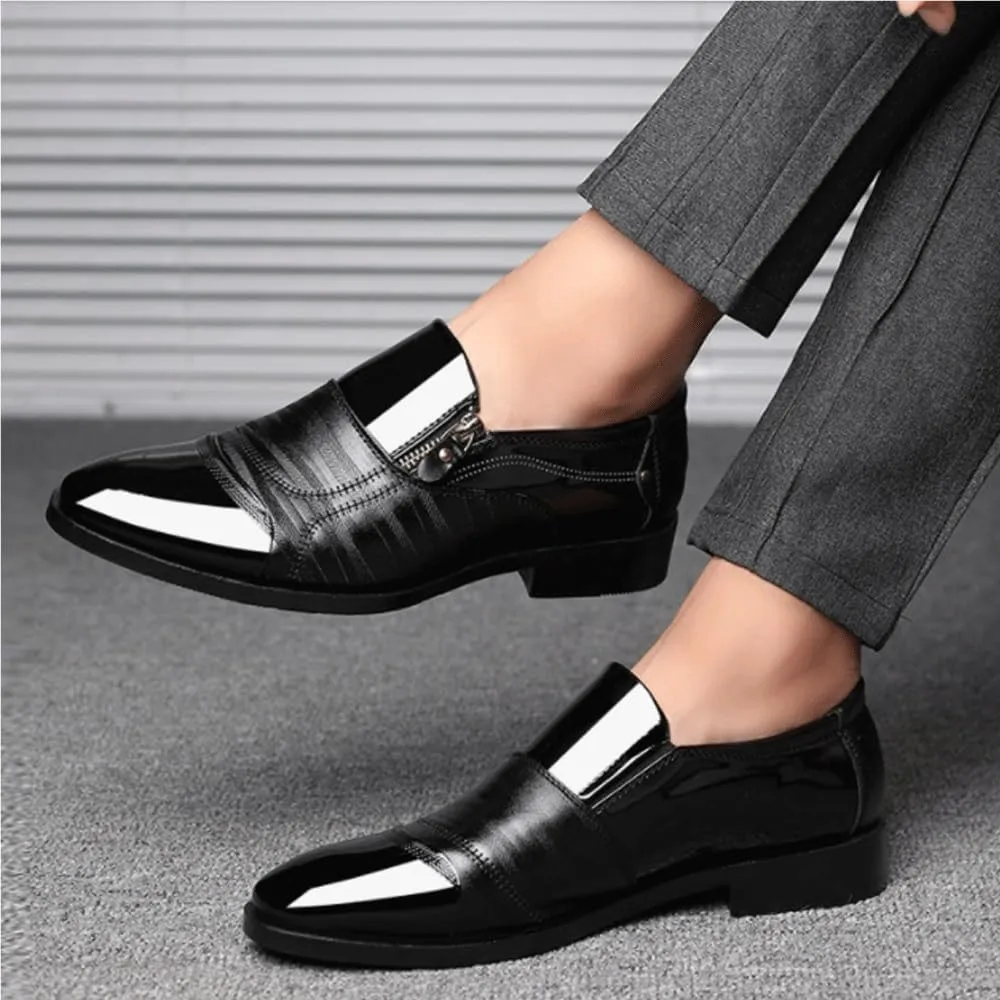 Mens Business Oxford Dress Shoes Breathable Leather Formal Office Wedding Party Rubber Sole Moccasins