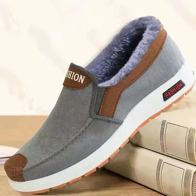 Men's canvas shoes, men's shoes, one foot lazy shoes, cowhide sole, anti slip and wear-resistant casual shoes for men