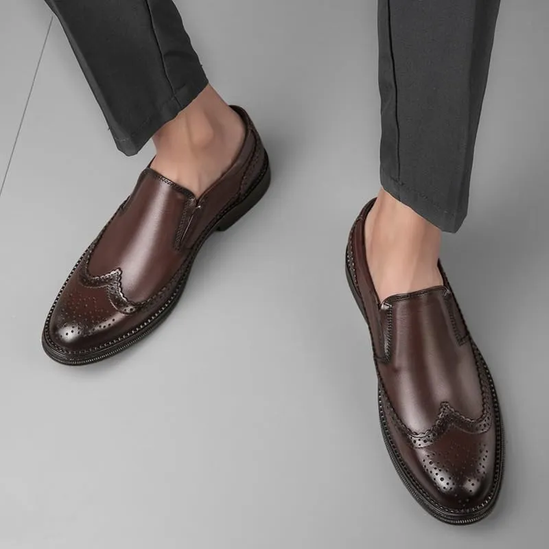 Men's Classic Formal Oxford Shoes Modern Leather Business Casual Comfort Formal Dress Shoes for Men