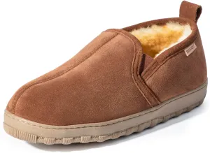 Men's Cow Suede Upper Shearling Indoor/Outdoor Slippers