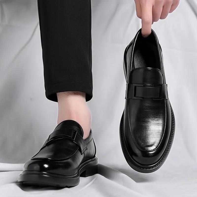 Mens Derby Shoes Office Slip-ons Formal Business Leather Oxfords Classic Formal Oxford Shoes
