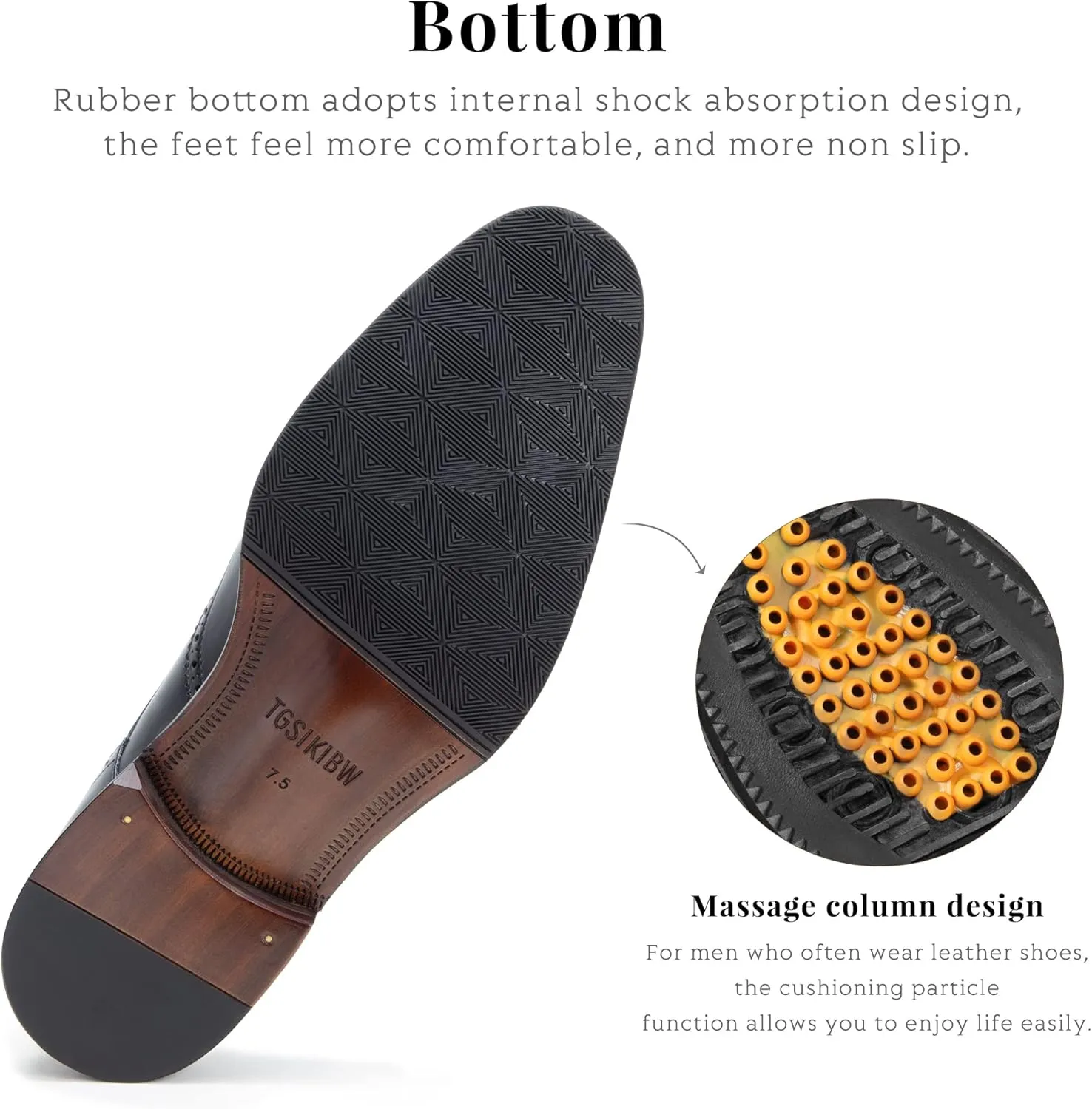 Men's Dress Shoes for Men Genuine Leather Modern Formal Business Derby Shoes