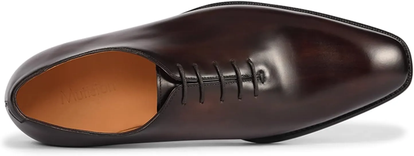 Mens Dress Shoes Leather Plain Toe Whole-Cut Oxford Shoes for Men