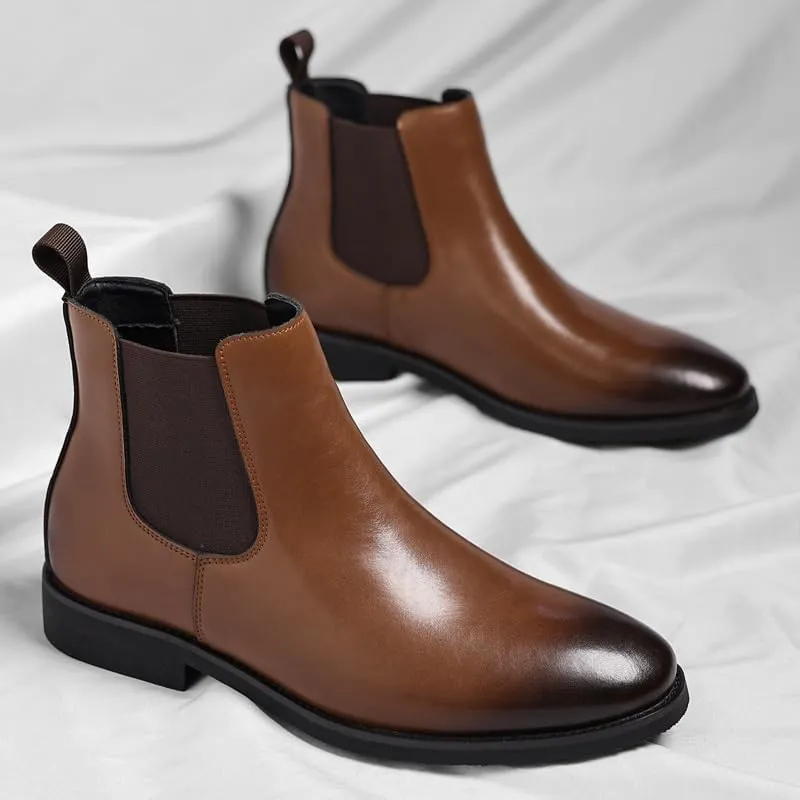 Men's Dress Shoes Men Business Office Wedding Formal Modern Oxfords Slip On Pointed Toe Derbys