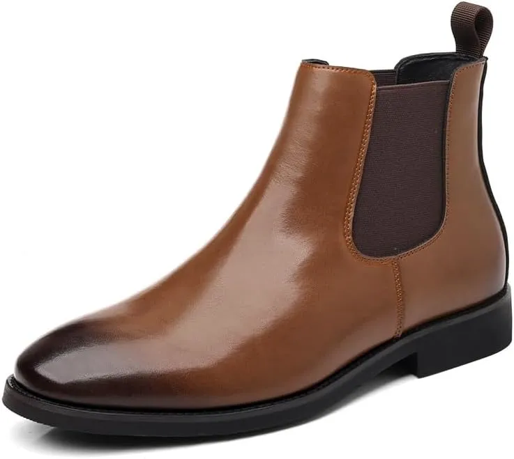 Men's Dress Shoes Men Business Office Wedding Formal Modern Oxfords Slip On Pointed Toe Derbys