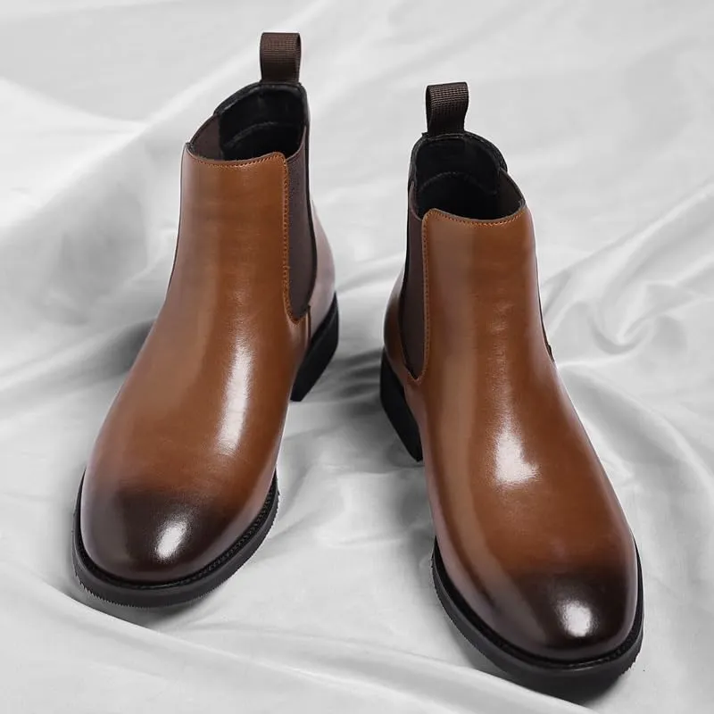 Men's Dress Shoes Men Business Office Wedding Formal Modern Oxfords Slip On Pointed Toe Derbys