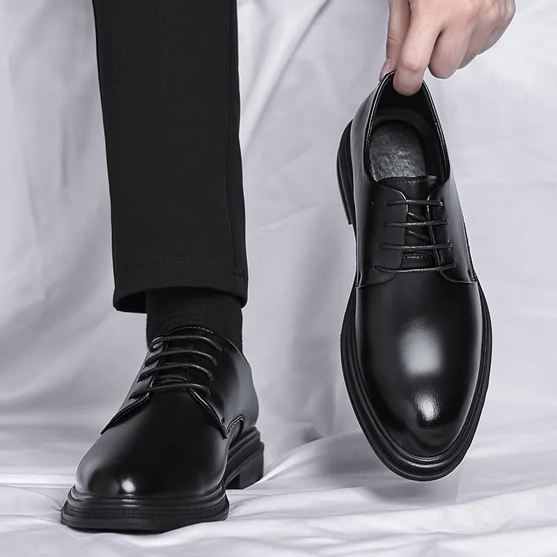 Mens Dress Shoes Work Men’s Dress Oxford Formal Shoes Leather Business Shoes Office Comfortable Tuxedo Shoes Formal Derby Shoes(9.5)