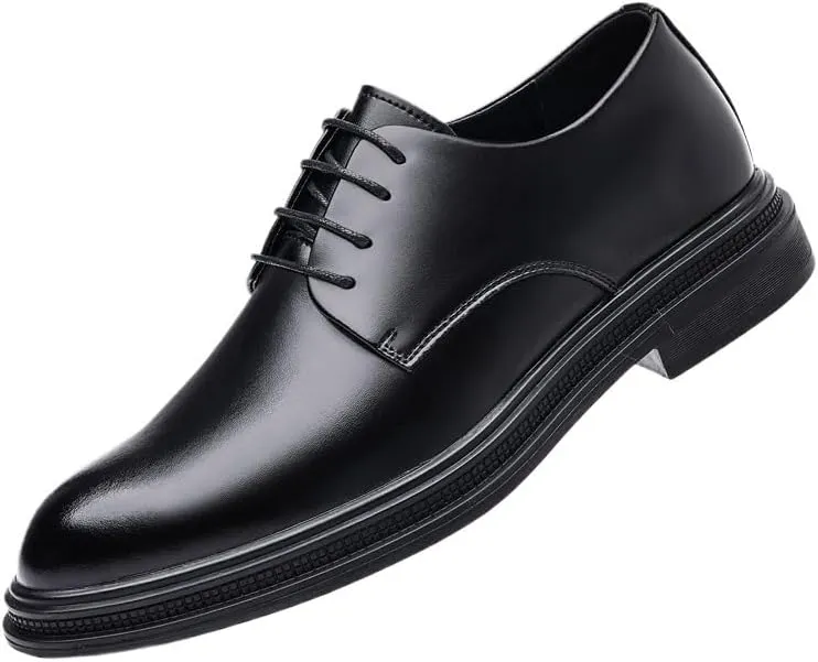 Mens Dress Shoes Work Men’s Dress Oxford Formal Shoes Leather Business Shoes Office Comfortable Tuxedo Shoes Formal Derby Shoes(9.5)