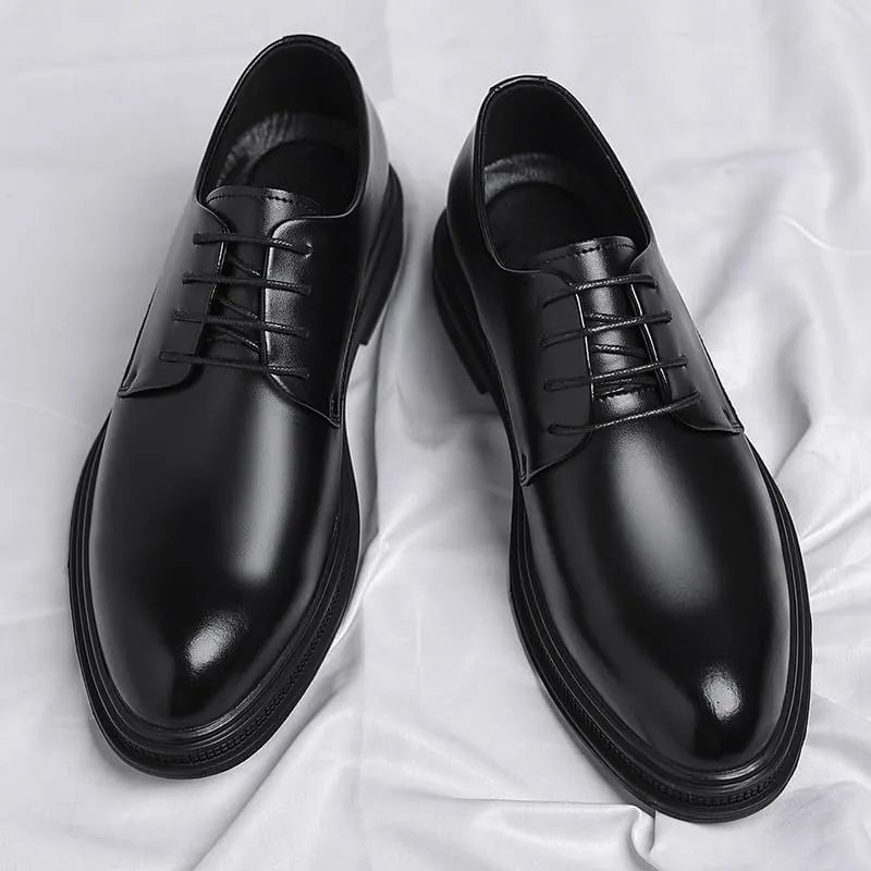 Mens Dress Shoes Work Men’s Dress Oxford Formal Shoes Leather Business Shoes Office Comfortable Tuxedo Shoes Formal Derby Shoes(9.5)