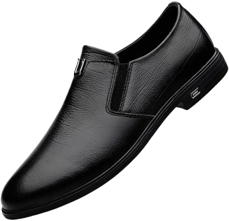 Mens Dress Sneakers Sport Non-Slip Pointed Toe Faux Patent Leather Tuxedo Dress Shoes