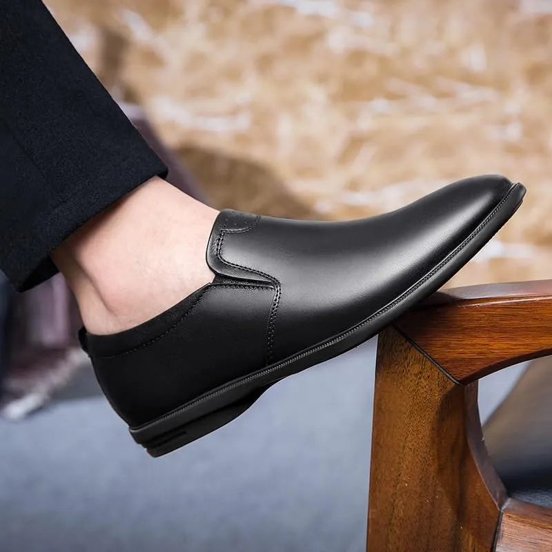 Men's Formal Business Leather Shoes Men's Genuine Leather Driving Boat Shoes Mens Soft Sole Leisure Breathable Footwear Cowhide Flats Men Shoes