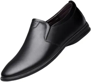 Men's Formal Business Leather Shoes Men's Genuine Leather Driving Boat Shoes Mens Soft Sole Leisure Breathable Footwear Cowhide Flats Men Shoes