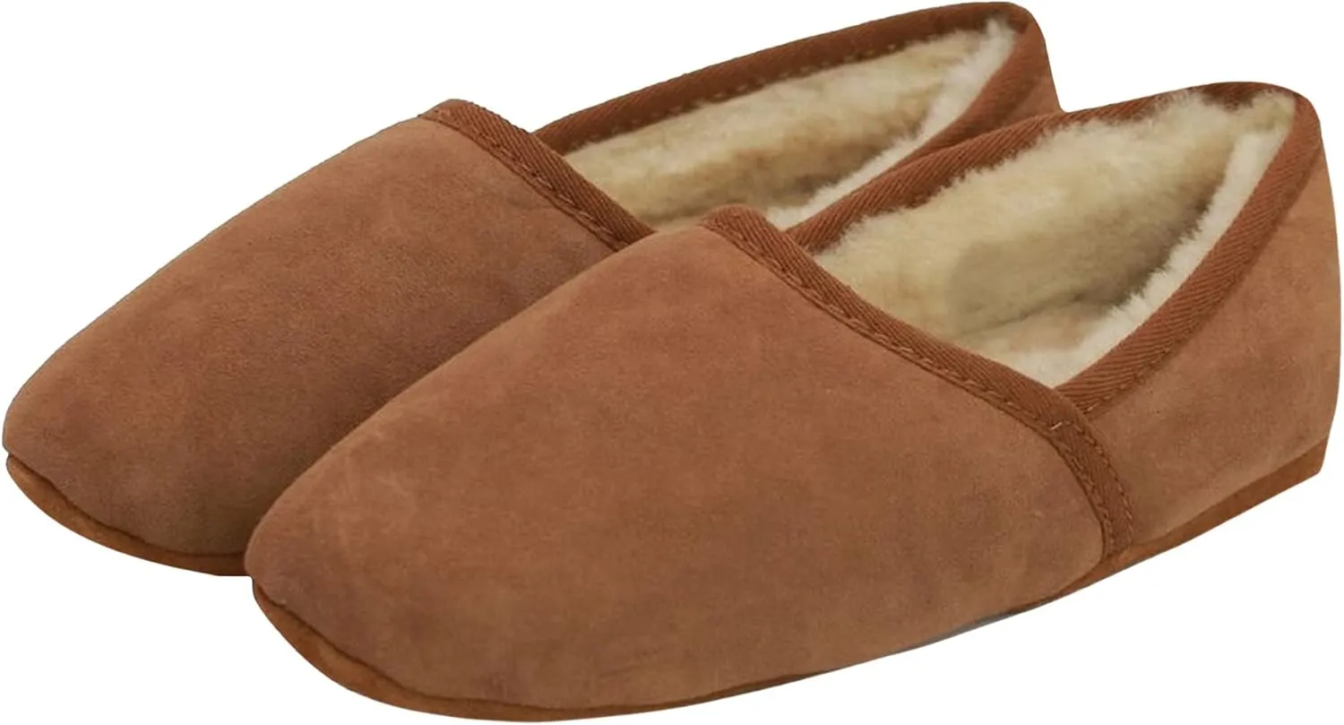 Mens Full Sheepskin Turn Slippers