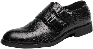 Men's Genuine Leather Oxford Shoes, Luxury Slip-On Dress Shoes, Leather Brogues for Wedding, Formal Dress Loafers for Men