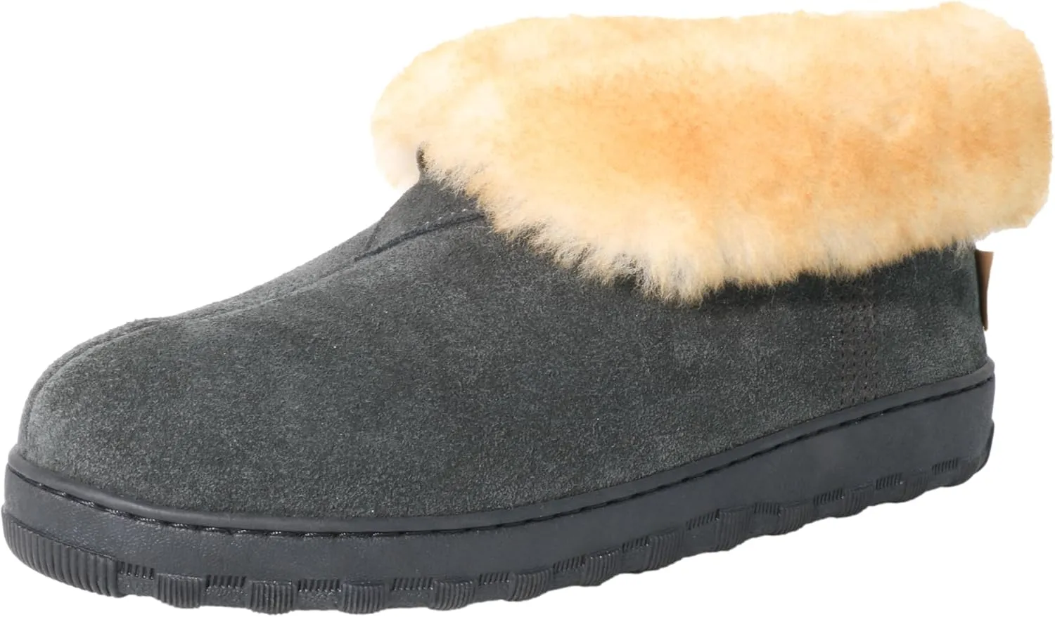 Men's Genuine Suede Genuine Shearling Indoor/Outdoor Foldover Boot