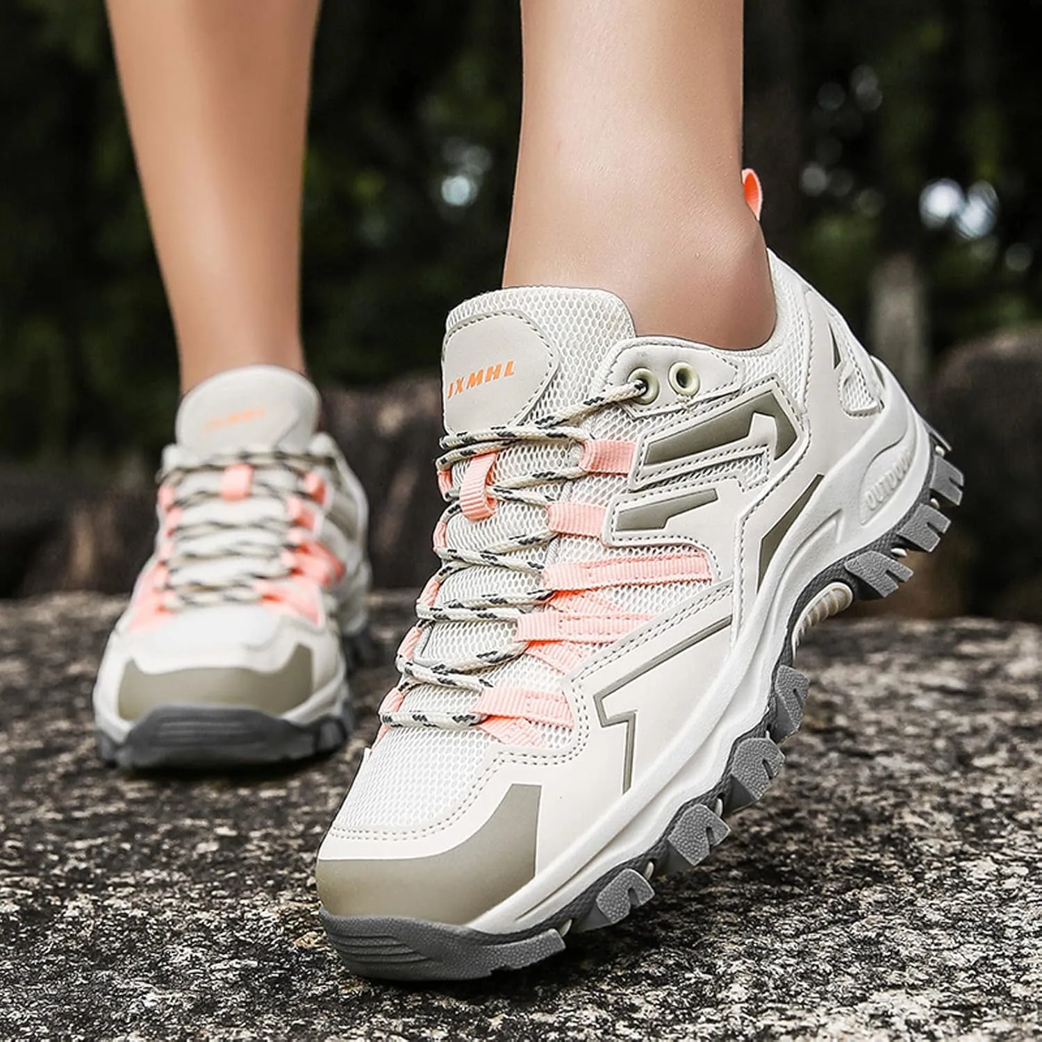 Men's Hiking Shoes Low-Top Walking Sneakers for Women Outdoor Lightweight Trail Shoes Anti-slip