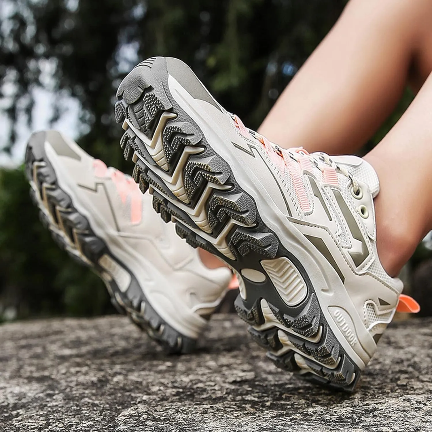 Men's Hiking Shoes Low-Top Walking Sneakers for Women Outdoor Lightweight Trail Shoes Anti-slip