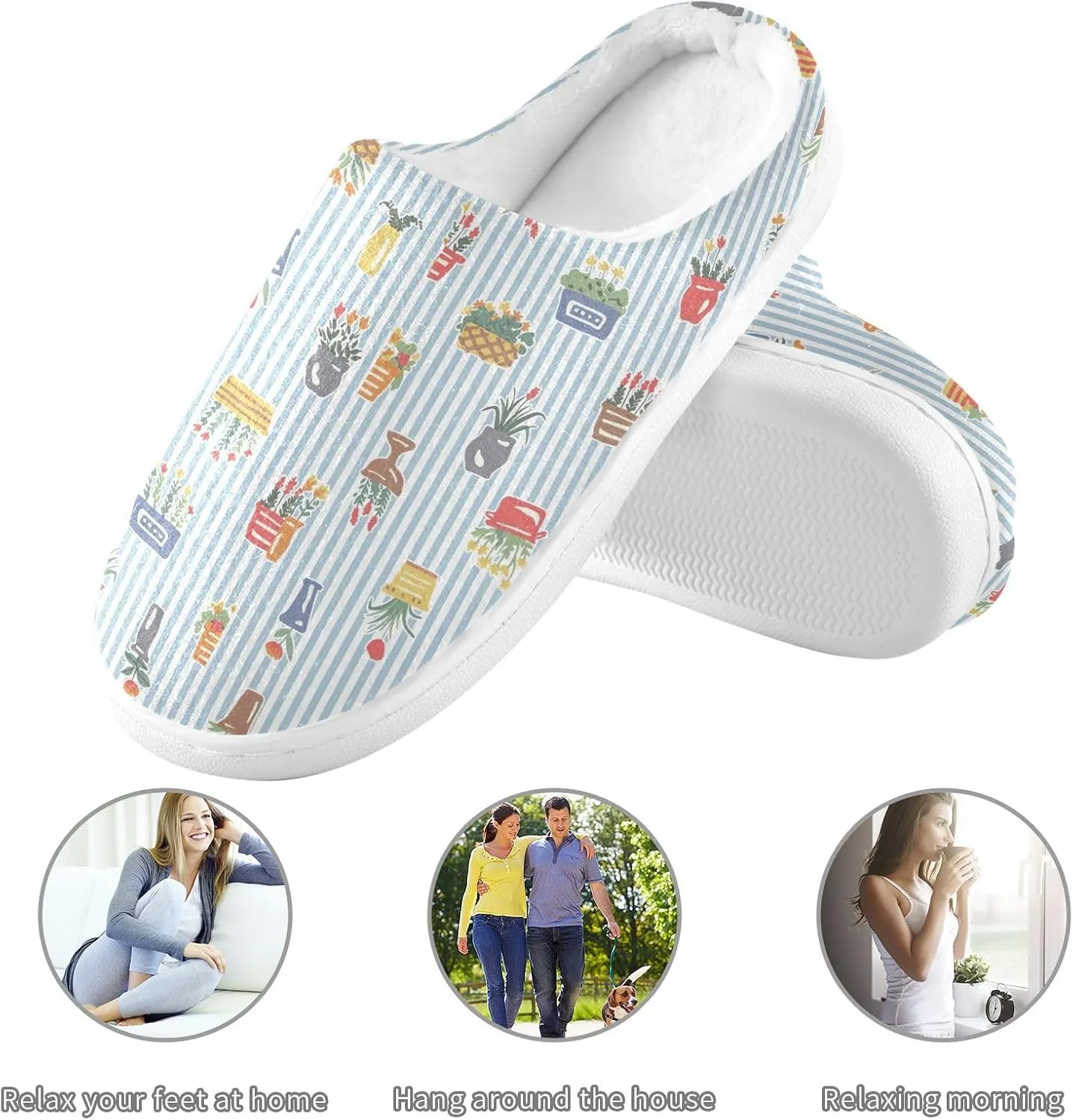 Mens House Slippers Wine Bottles Glasses Grapes, Warm Bridal Slippers for Indoor/Outdoor, Ideal for Winter