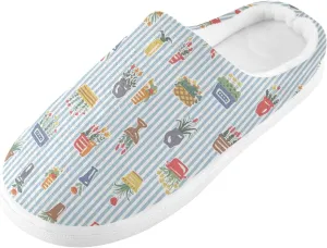 Mens House Slippers Wine Bottles Glasses Grapes, Warm Bridal Slippers for Indoor/Outdoor, Ideal for Winter