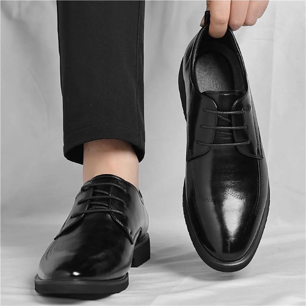 Men's Large Size Brogue Business Shoes Spring British Style Trendy Mens Dress Shoes