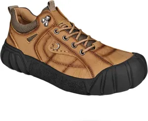 Men's Leather Walking Shoes Trekking Hiking Shoes for Men Outdoor Casual Camping Shoes