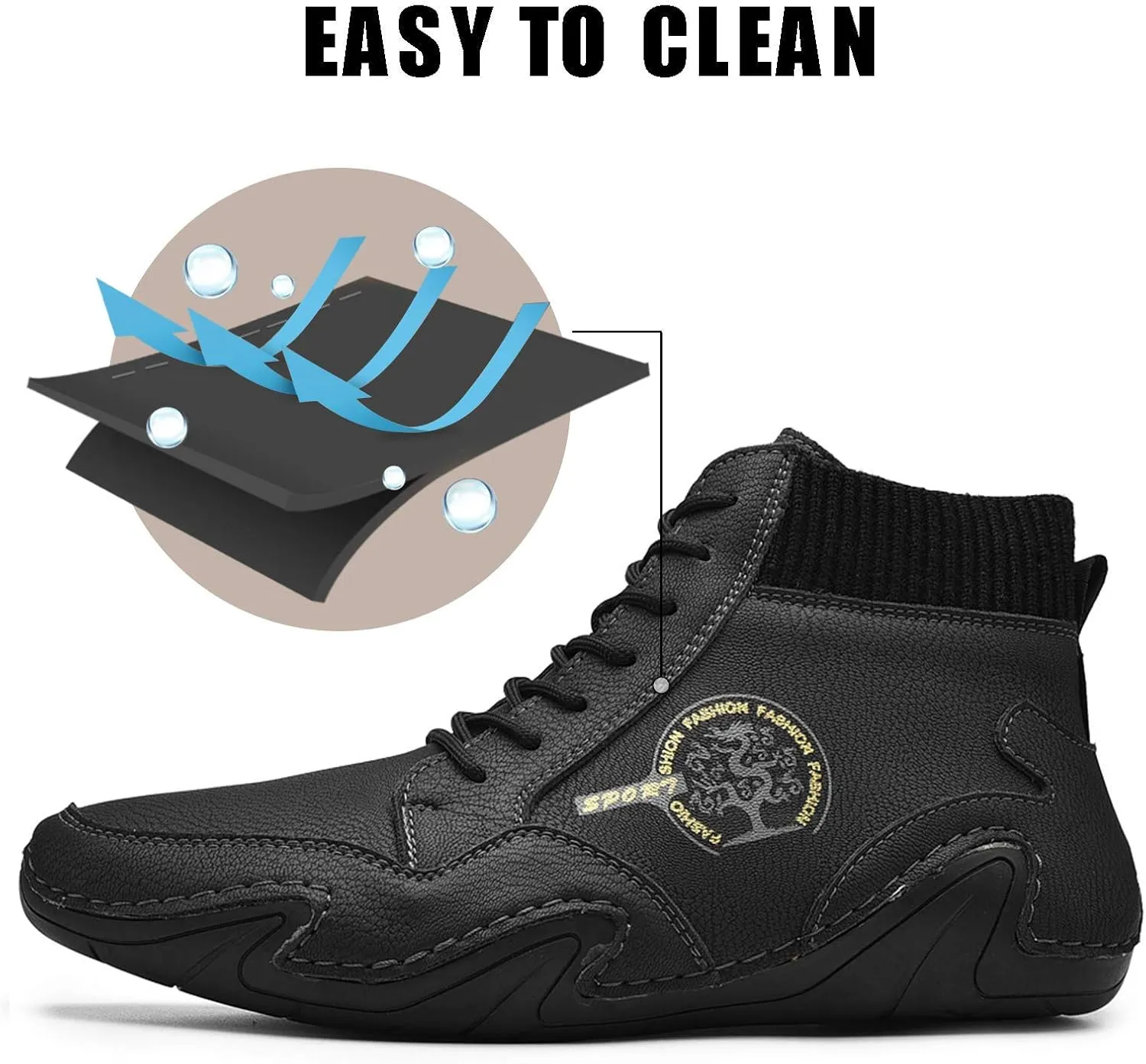 Mens Loafer Retro Leather Casual Oxford Shoes Handmade Comfort Moccasins Walking Business Work Office Dress Anti Slip Outdoor Summer Driving Boat Round Toe Slip on Shoe Wide Fit