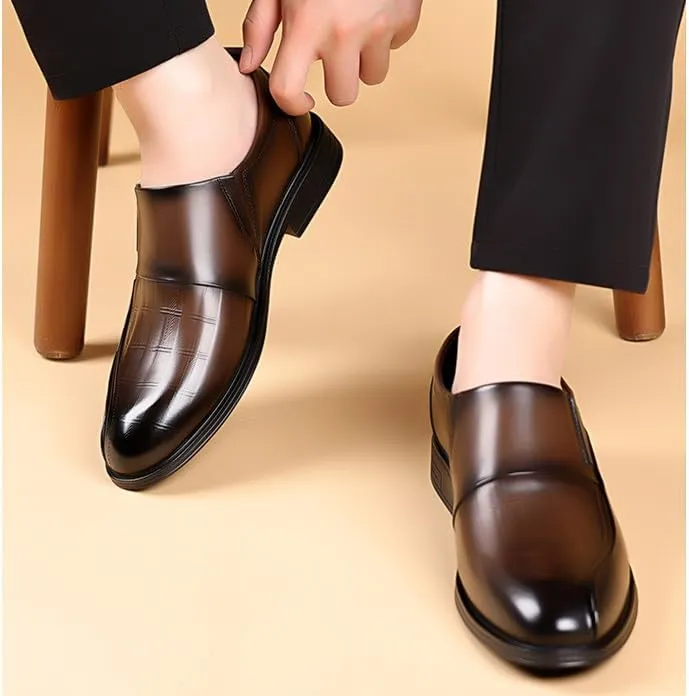 Men's Loafers Dress Shoes Men Casual Genuine Leather Slip On Shoes Wedding Business Fashion Tuxedo Shoes for Men