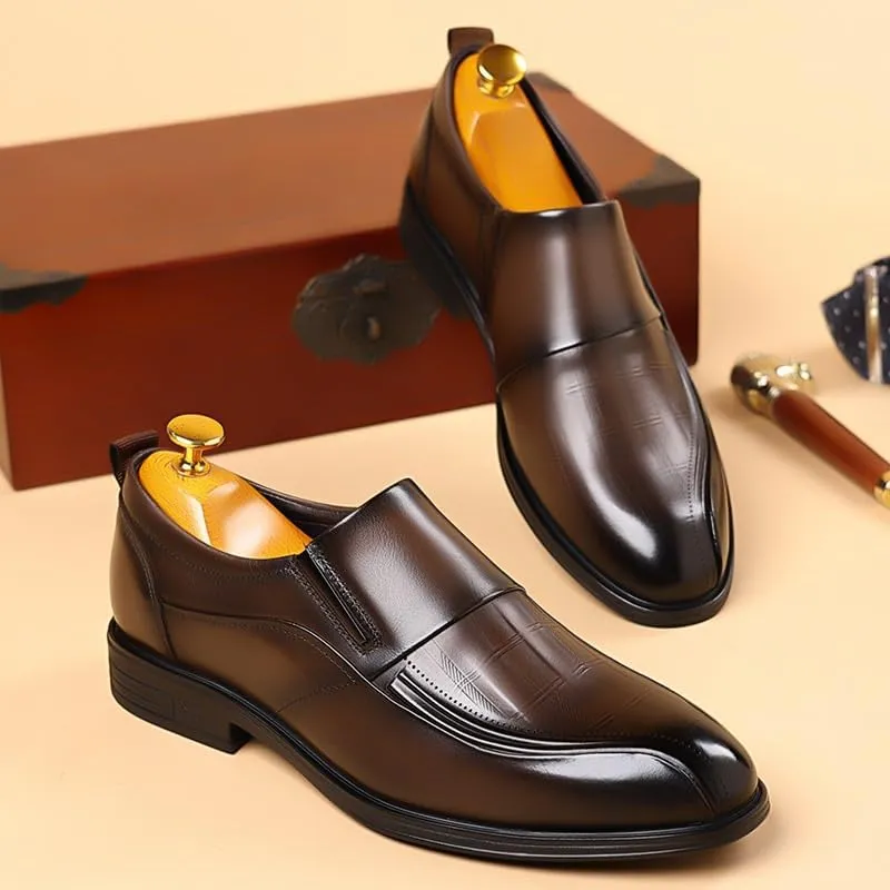 Men's Loafers Dress Shoes Men Casual Genuine Leather Slip On Shoes Wedding Business Fashion Tuxedo Shoes for Men