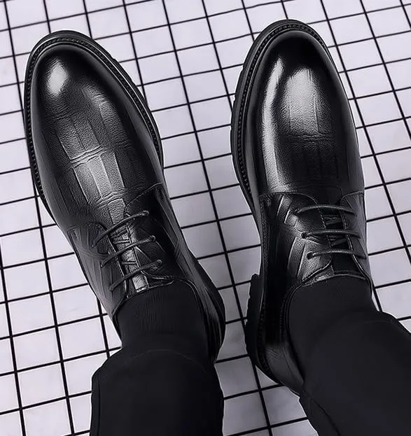 Mens Loafers Leather Pointed Toe Lightweight All-Day Comfort Non-Slip Soft Sole Penny Business