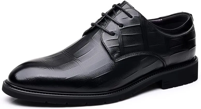 Mens Loafers Leather Pointed Toe Lightweight All-Day Comfort Non-Slip Soft Sole Penny Business