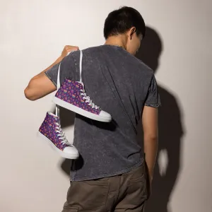 Men's Mardi Gras High Top Canvas Shoes